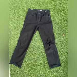 Levi’s 724 Black cropped distressed - 28